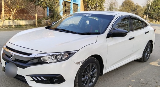 Front to Side - Honda Civic Rent a Car Lahore