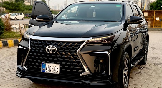 Front - Toyota Fortuner Rent a Car Lahore